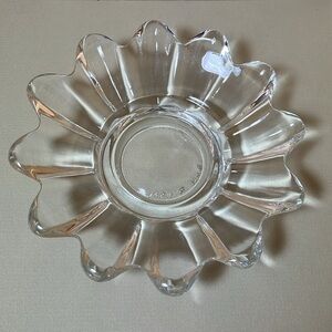 Vintage Federal Glass Celestial Floral Trinket Dish